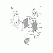 Схема вузла: Радіатор для Kawasaki VN2000 Vulcan 2000 Limited
