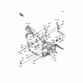 Схема вузла: Кріплення двигуна для Kawasaki VN1700 Vulcan 1700 Voyager ABS