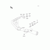 Схема узла: Выхлопная система для Kawasaki ZR550 Zephyr