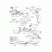Схема вузла: Задні бічні обтічники & Захист ланцюга для Kawasaki ZX1400 Ninja ZX-14