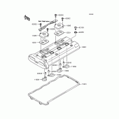 Схема узла: Клапанная крышка для Kawasaki ZR1200 ZRX1200 DAEG