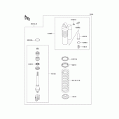 Схема узла: Амортизатор(ы) для Kawasaki KX100