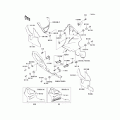 Схема узла: Cowling lowers(1/2)(zx750-p2) для Kawasaki ZX750 Ninja ZX-7R