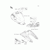 Схема вузла: Інформаційні наклейки для Kawasaki KLE650 Versys 650 ABS
