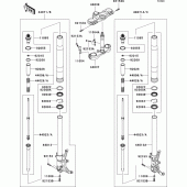 Схема вузла: Вилка передньої осі для Kawasaki ZX1400 Ninja ZX-14