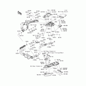 Схема узла: Выхлопная система (1/2) для Kawasaki ZX600 Ninja ZX-6R