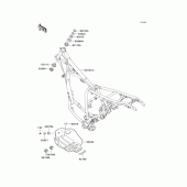 Схема вузла: Рама для Kawasaki KL250 KL250 Super Sherpa