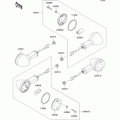Схема узла: Поворотники для Kawasaki ZR750 Zephyr
