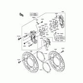 Схема вузла: Переднє гальмо для Kawasaki VN1700 Vulcan 1700 Nomad ABS