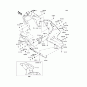 Схема узла: Нижний обтекатель для Kawasaki ZX600 Ninja ZX-6RR