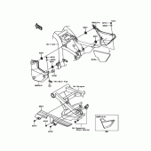 Схема вузла: Бічна кришка\захист ланцюга для Kawasaki ZR1200 ZRX1200 DAEG