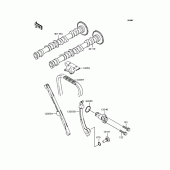 Схема вузла: Розподільний вал & Ланцюг ГРМ & Натягувач (s) для Kawasaki ZX636 Ninja ZX-6R