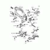 Схема вузла: Батарейний відсік для Kawasaki ZX400 ZXR400R