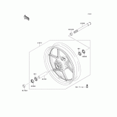 Схема вузла: Front wheel для Kawasaki ZX1000 Z1000SX