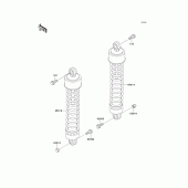 Схема узла: Подвеска/амортизатор для Kawasaki EN500 Vulcan 500