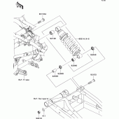 Схема узла: Подвеска/Задний амортизатор для Kawasaki EX650 Ninja 650