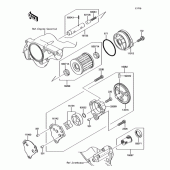 Схема узла: Масляный насос для Kawasaki BJ250