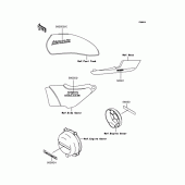 Схема вузла: Наклейки (Чорний ZR750-C8) для Kawasaki ZR750 Zephyr