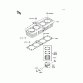 Схема вузла: Циліндр & Поршень для Kawasaki ZR1100 Zephyr 1100