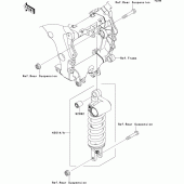 Схема узла: Задний амортизатор(ы) для Kawasaki ZX1400 Ninja ZX-14