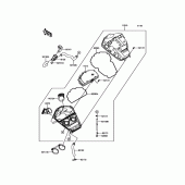 Схема вузла: Повітряний фільтр Kawasaki KLE650 Versys 650 ABS