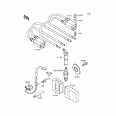 Схема вузла: Котушка запалювання для Kawasaki ZR400 Xanthus