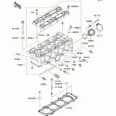 Схема вузла: Головка циліндра для Kawasaki ZX900 Ninja ZX-9R
