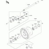 Схема узла: Ступица переднего колеса для Kawasaki VN1500 VN1500 Classic