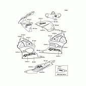 Схема вузла: Наклейки (Silver/Black) для Kawasaki ZX636 Ninja ZX-6R