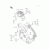 Схема узла: Крепление двигателя для Kawasaki KX250/ KX252 KX250F