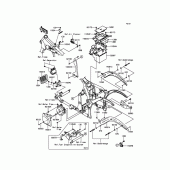 Схема вузла: Кріплення двигуна Kawasaki VN900 Vulcan 900 Classic LT