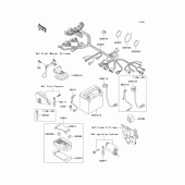 Схема узла: Электрооборудование для Kawasaki EX250 ZZR250
