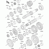 Схема вузла: Трансмісія для Kawasaki ZX750 ZXR750