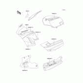 Схема вузла: Decals(ex250-f8/f9) для Kawasaki EX250 GPX250R