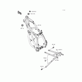 Схема вузла: Рама для Kawasaki KX250/KX252 KX250