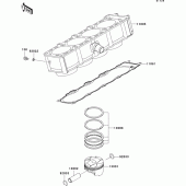 Схема вузла: Циліндр & Поршень для Kawasaki ZR1000 Z1000