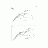 Схема вузла: Інформаційні наклейки для Kawasaki KLX140 KLX140L