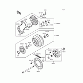Схема вузла: Заднє колесо & Привідний ланцюг для Kawasaki EL250 Eliminator 250LX