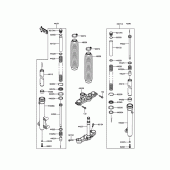 Схема вузла: Передня вилка(-JKALX125CCDA09710) для Kawasaki KLX125 KLX125