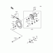 Схема вузла: Заднє колесо & Привідний ланцюг для Kawasaki KLX250 KLX250