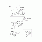 Схема узла: Руль & Пульт управления рулевой (E12/e13) для Kawasaki ZX600 Ninja ZX-6