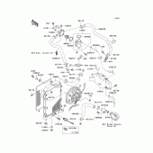 Схема вузла: Радіатор (1/2) для Kawasaki VN1500 Vulcan 1500 Drifter