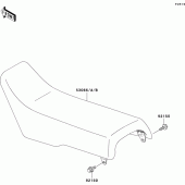 Схема узла: Сиденье для Kawasaki KX500