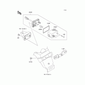Схема узла: Задний фонарь (Стоп-сигнал) для Kawasaki KL250 KL250 Super Sherpa