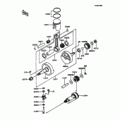 Схема вузла: Crankshaft/piston(s) для Kawasaki KMX125