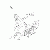 Схема узла: Крепление двигателя для Kawasaki EJ800 W800