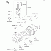 Схема вузла: Колінчастий вал для Kawasaki ZX750 ZXR750R