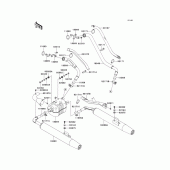 Схема вузла: Вихлопна система для Kawasaki VN1500 Vulcan 1500 Nomad Fi