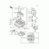 Схема вузла: Головка циліндра для Kawasaki KL250 KL250 Super Sherpa