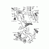 Схема узла: Задний тормозной цилиндр для Kawasaki ZX1000 Ninja H2